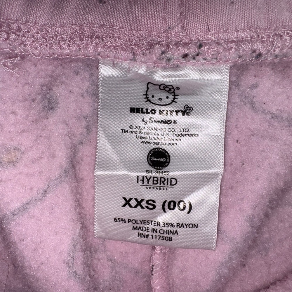 Hello Kitty Pajama Pants Sanrio Anime Elastic Waist And Hem Trousers Sz XXS (00) - Picture 6 of 9